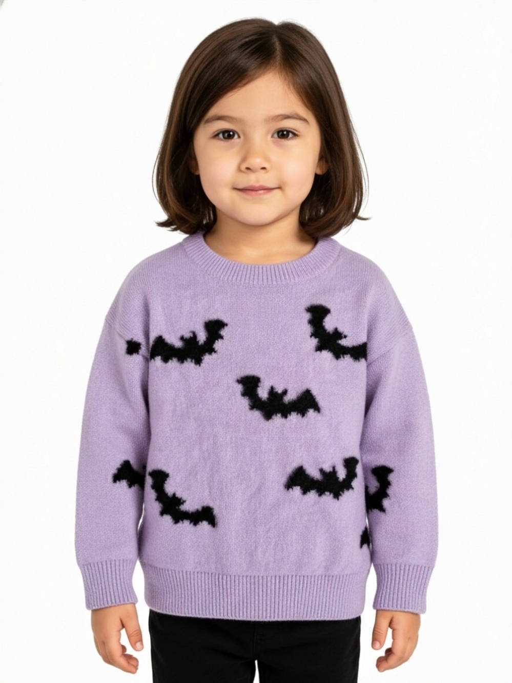 Zunie Lavender Bat Pullover Sweater